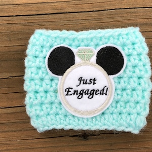 Just Engaged/Just Married Disney Inspired Coffee Cozy