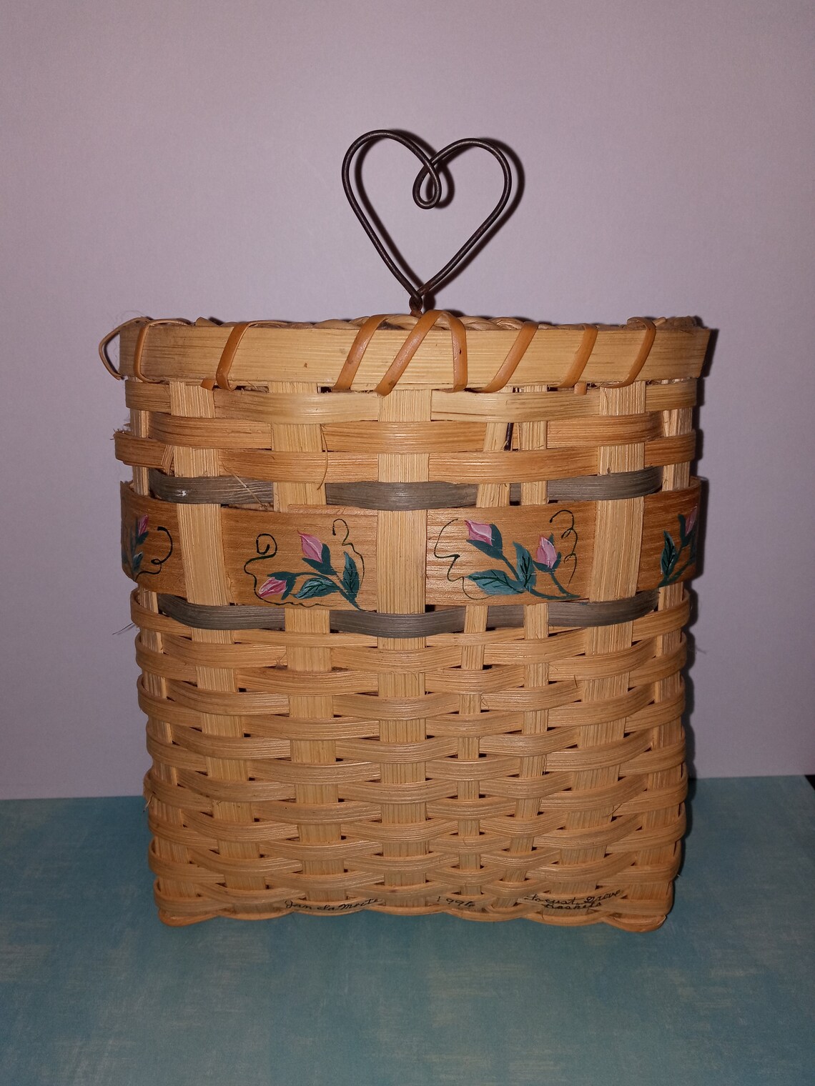 Vintage Rustic Handmade Hanging Mail Baskets Etsy