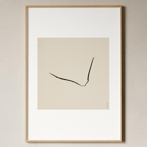 Minimalistischer Bleistift Zeichnung Kunstdruck, Giclée Druck, Kohle Vogel Zeichnung Druck, Vogel Kunstdruck, Minimalistischen Druck, Japandi Wand Kunst