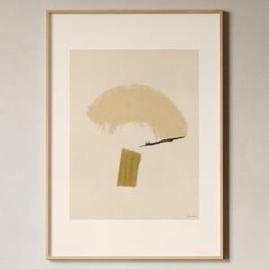 Arte de colagem de leque abstrata, impressão de arte minimalista, arte texturizada, impressão neutra, arte de parede contemporânea, pôster de arte abstrata, impressão de arte moderna