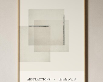 Abstrakcyjny wydruk artystyczny: minimalistyczny, teksturowany plakat giclée