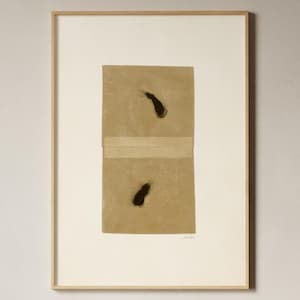 Arte astratta Japandi, arte murale strutturata, arte crema e marrone, stampa artistica Japandi, arte contemporanea, stampa neutra, arte minimalista, collage art