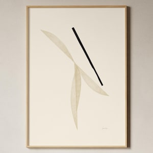 Impresión de arte minimalista, arte minimalista a lápiz, póster de arte abstracto, impresión de arte neutro, arte minimalista, arte de pared japonés, impresión japonesa,