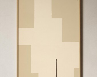 Beige Abstract Art Print: Textured Neutral Giclée Wall Art