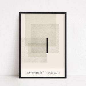 Modern Black & White Exhibition Poster Art, Contemporary Museum Art Print, Minimalist Art, Abstract Art Gallery Poster, Scandinavian Poster