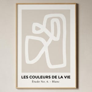 Modern Art Gallery Poster, Exhibition Poster Art, Neutral Print, Abstract Beige and White Print, Museum Art Poster, Scandinavian Art