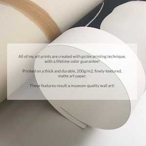 May include: Close-up of a rolled-up print, showing the text: "All of my art prints are created with gicl&eacute;e printing technique, with a lifetime color guarantee! Printed on a thick and durable, 200g/m2, finely-textured, matte art paper. These features result a museum-quality wall art!"