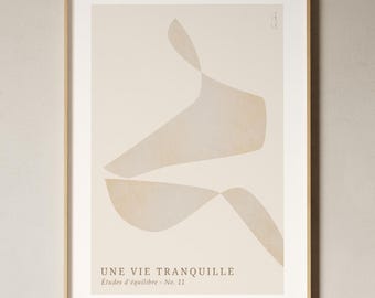 Impresión de arte abstracto minimalista: póster giclée texturizado