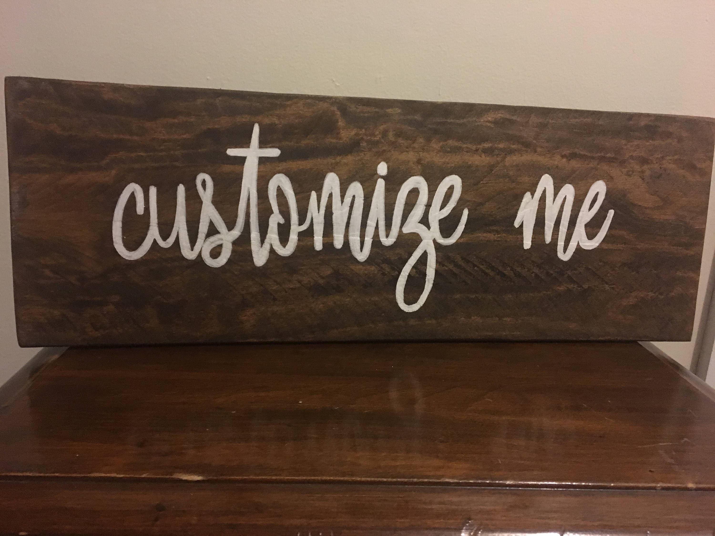 Customizable Sign Etsy