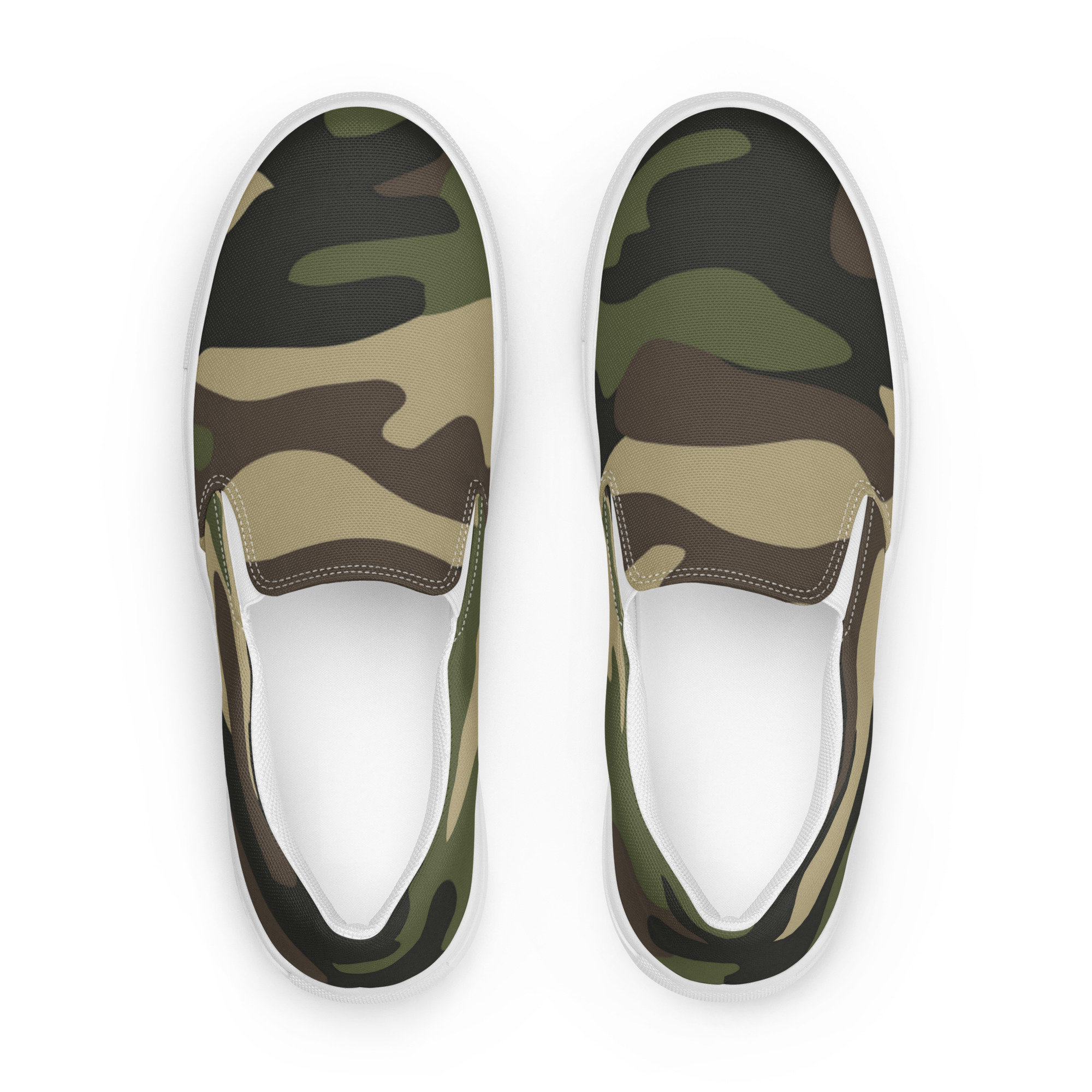 Camouflage Camo Mens Slip on Canvas Shoes Etsy UK