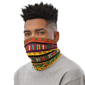 Tribal Colorful Face Mask Washable Neck Gaiter Cover