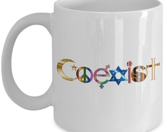 Coexist Coffee Mug Novelty Gift