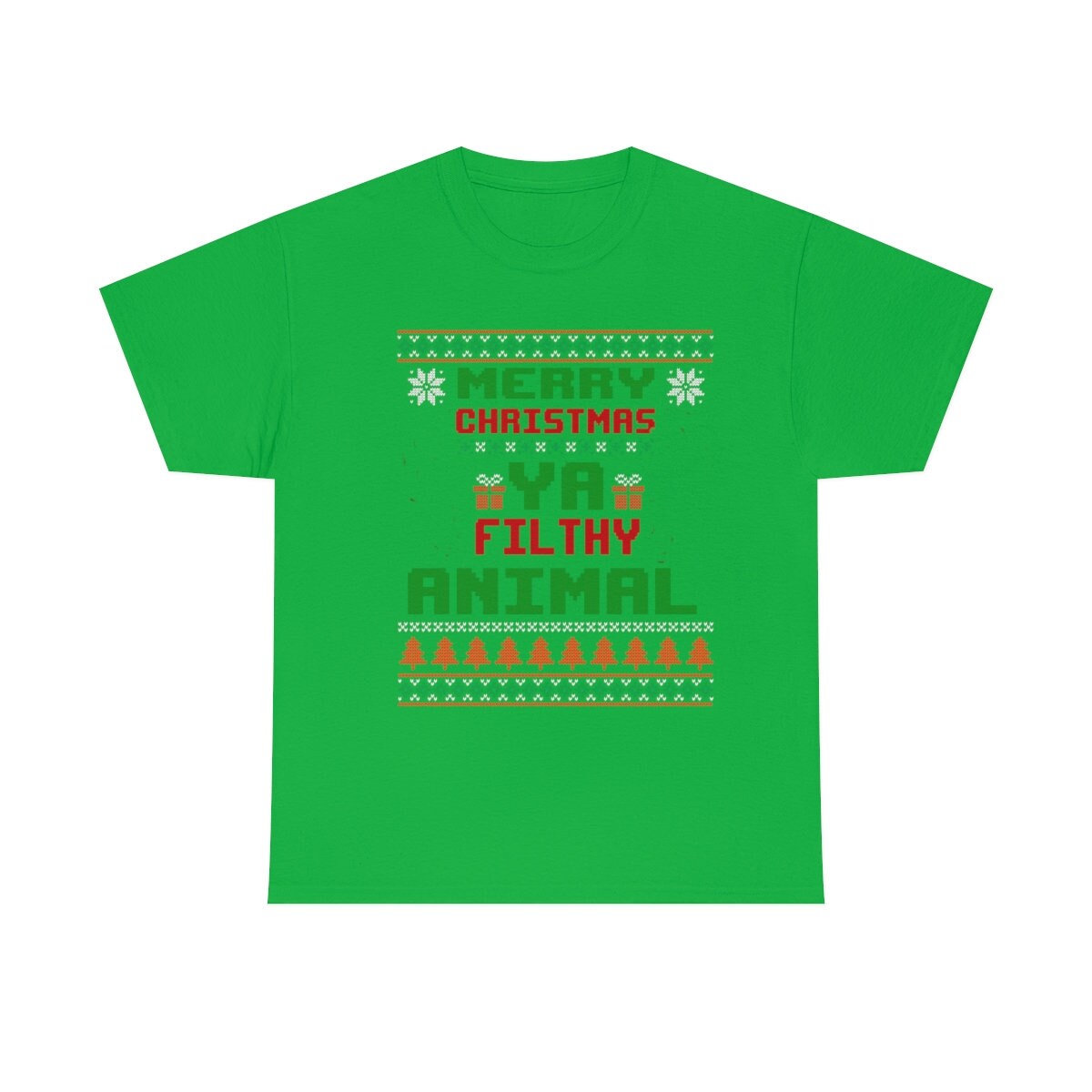 Merry Christmas Filthy Animal Military Green Unisex Tee Merry Christmas Filthy Animal Military Green Unisex Tee