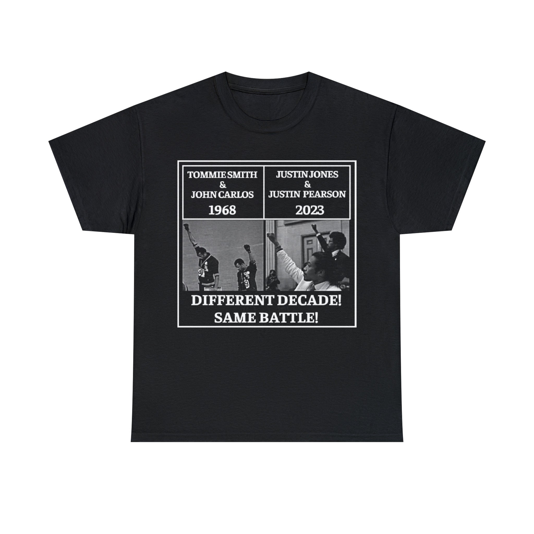 Justin Jones Pearson Tommie Smith John Carlos Social Justice BLM Unisex  Heavy Cotton Tee Different Decade Same Fight - Etsy