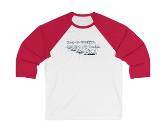 Throwback Keep Truckin' Novelty Fun Unisex 3/4 Sleeve Baseball Tee