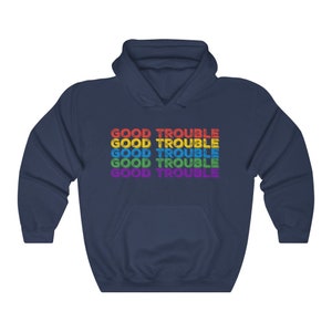 Good Trouble John Lewis Quote Unisex Heavy Blend Hooded Sweatshirt