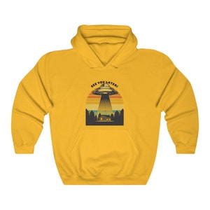 Raumschiff Alien See You Later Novelty Fun Unisex Heavy Blend Kapuzenpullover