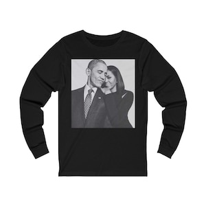 President Barack Obama and First Lady Michelle Unisex Jersey Long Sleeve Tee