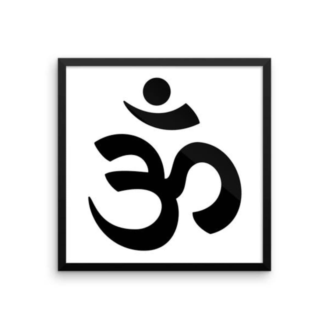 Om Mantra Chant Symbol Framed Photo Paper Poster - Etsy
