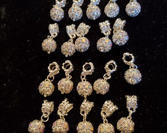Cuentas de bolas de diamantes de imitación pavé