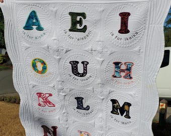 Hawaiian Alphabet Quilt
