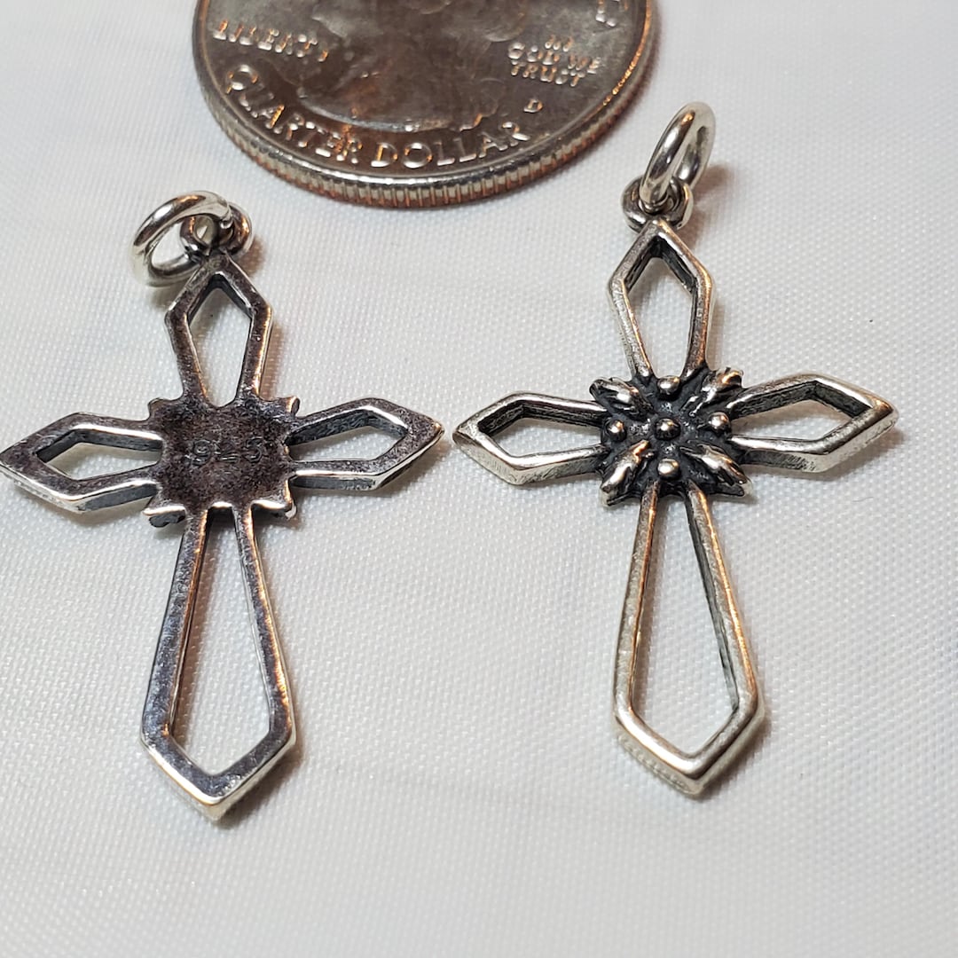 Sterling Silver Starburst Cross Pendant Etsy Sterling Silver Starburst Cross Pendant Etsy