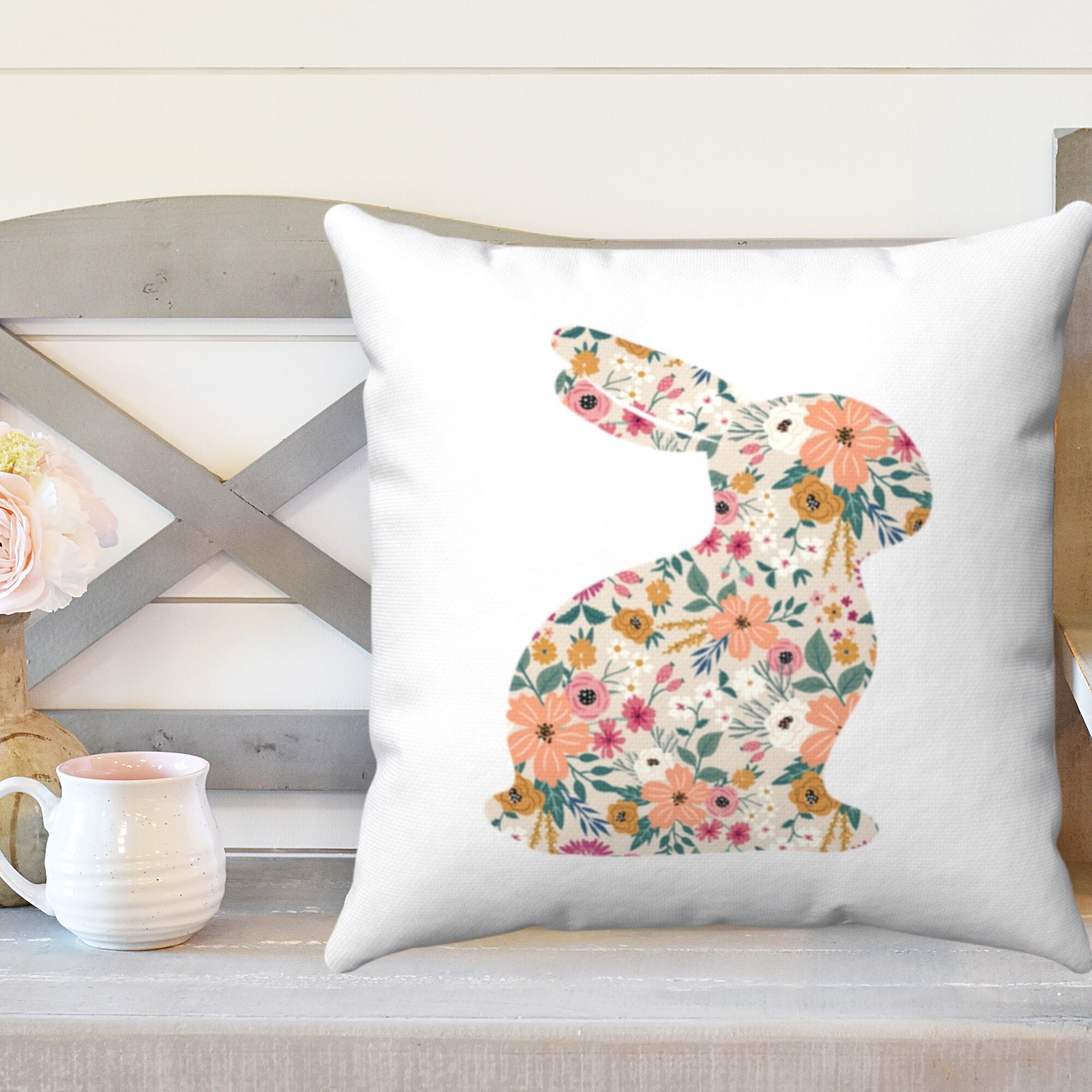 Easter Pillow Covers Bunny Pillows Farmhouse Easter Decor Etsy