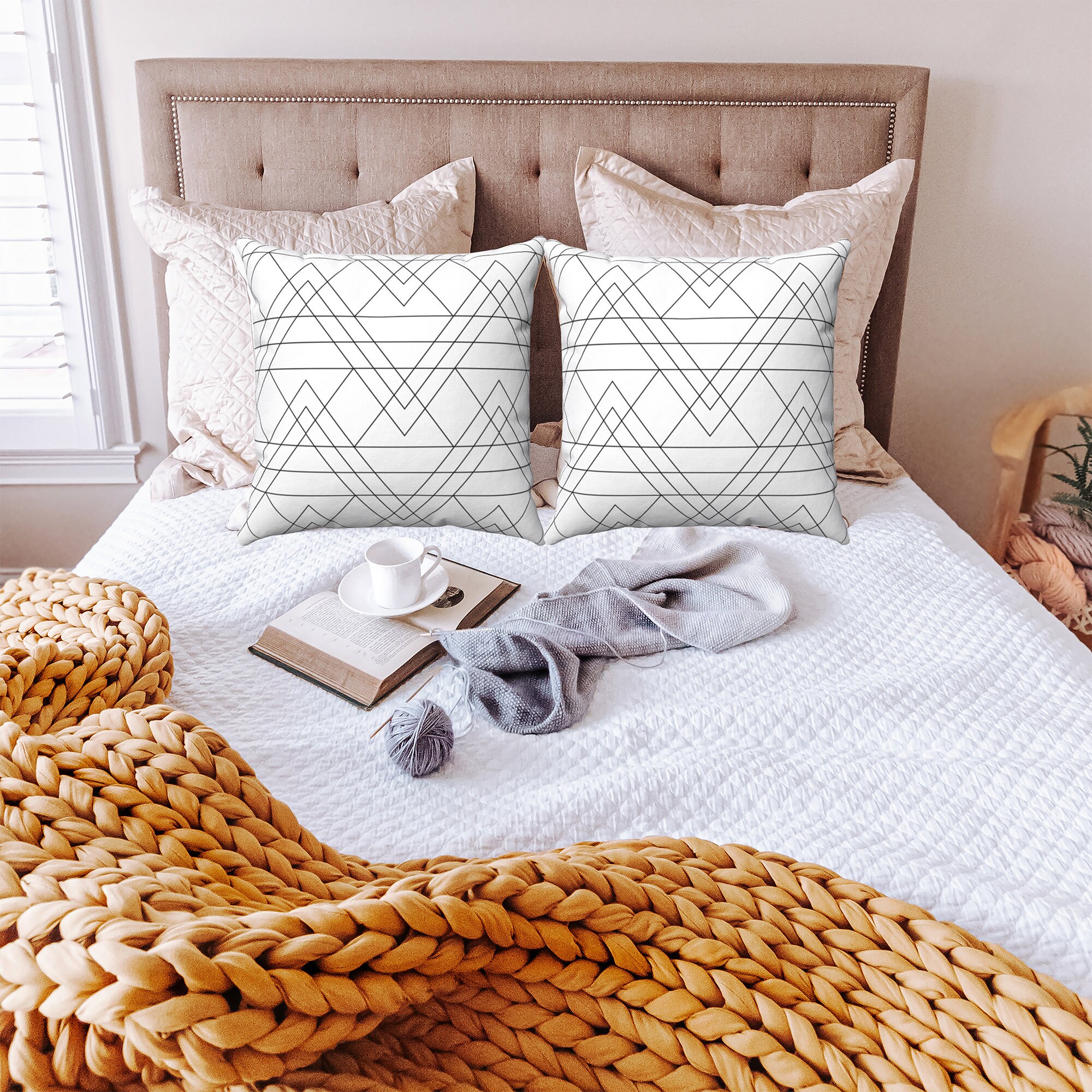 Farmhouse Pillow Covers Black and White Throw Pillows Modern Etsy