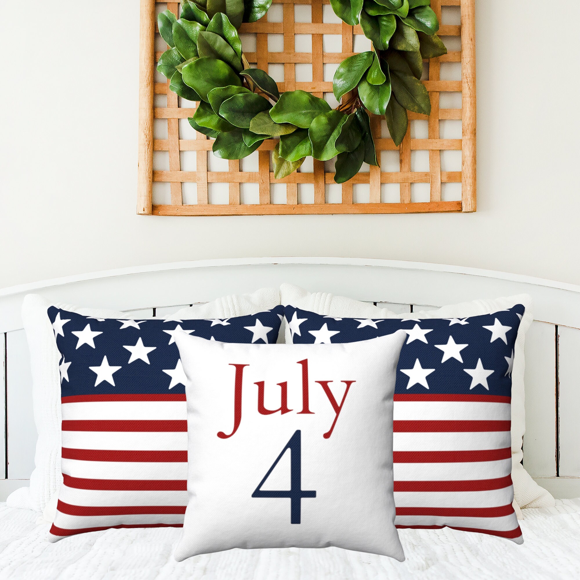 4th of July Throw Pillows Americana Decor Patriotic Pillow Etsy