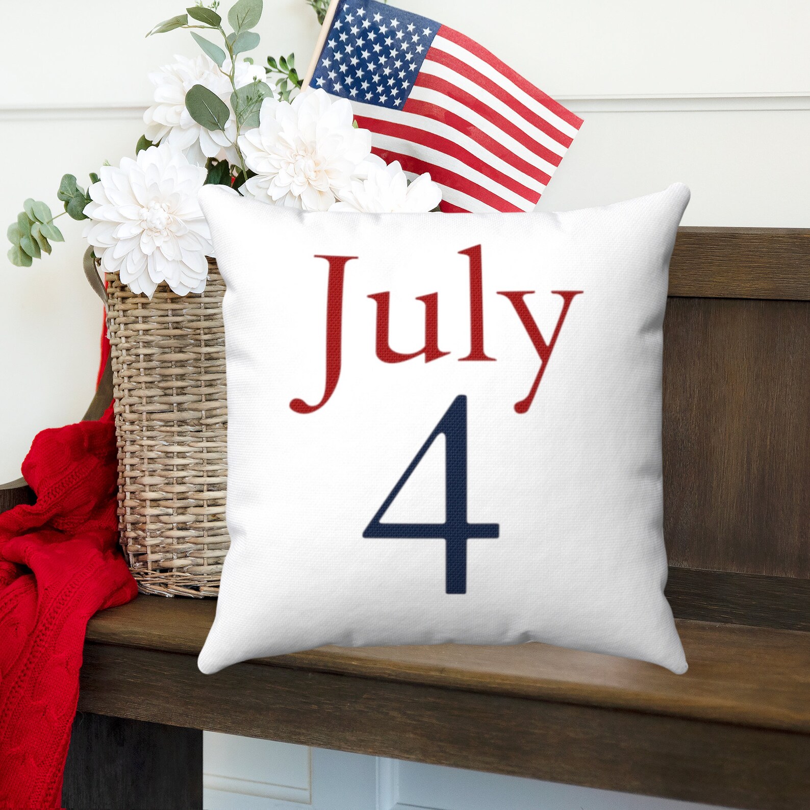 4th of July Throw Pillows Americana Decor Patriotic Pillow  Etsy