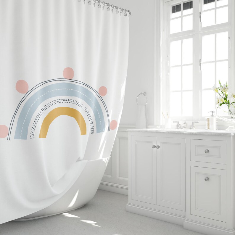 Girls Rainbow Bath Mat Boho Rainbow Bathroom Decor Rainbow Etsy