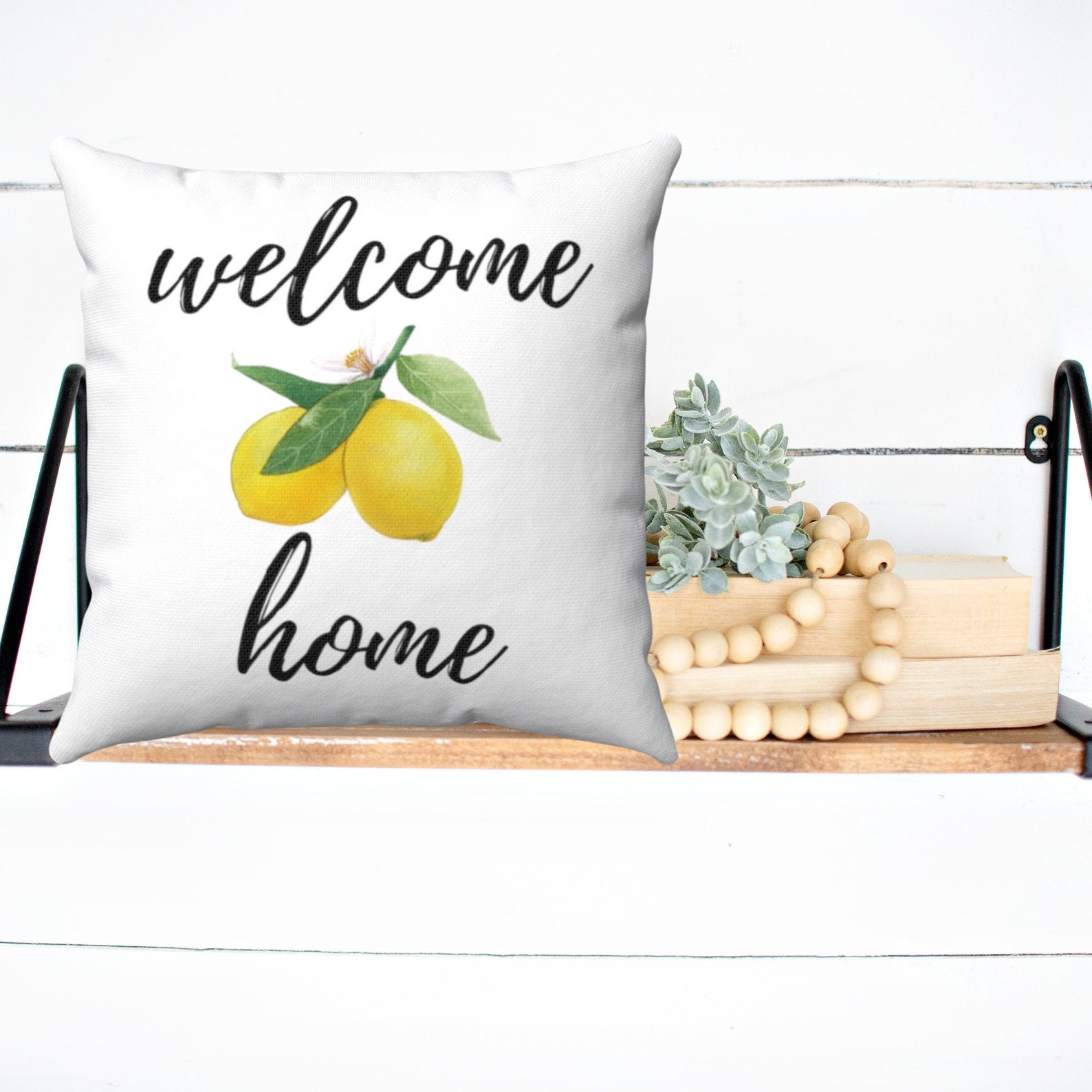 Lemon Throw Pillows Home Lemon Pillow Case Citrus Etsy