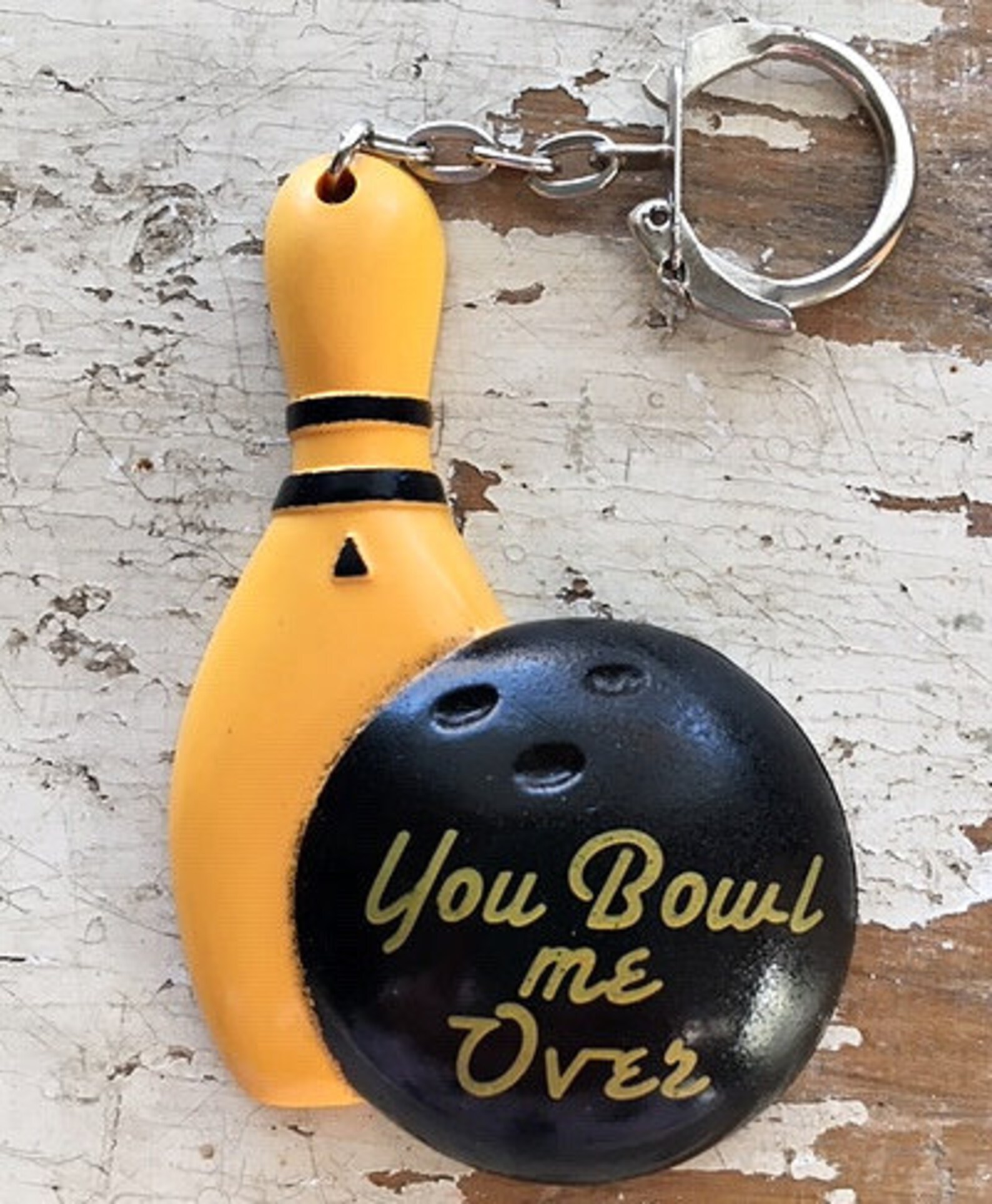 Bowling Theme Key Chain Vintage Key Chain Etsy