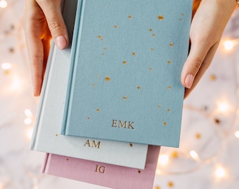 STARRY LINED NOTEBOOK/ Personalised notebook, gift