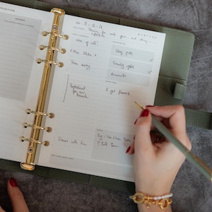 Pasta personalizada sem data, planejador diário/agenda/organizador diário para definição de metas/monitoramento de hábitos/planejador personalizado/presente