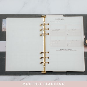 Undated Personalised Ring Binder LIFESTYLE Planner/Weekly Planner/Organiser for goal-setting/habit-tracking/personalised planner/gift image 5