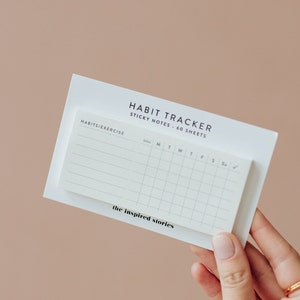 HABIT & EXERCISE TRACKER sticky notes/planning essentials image 1