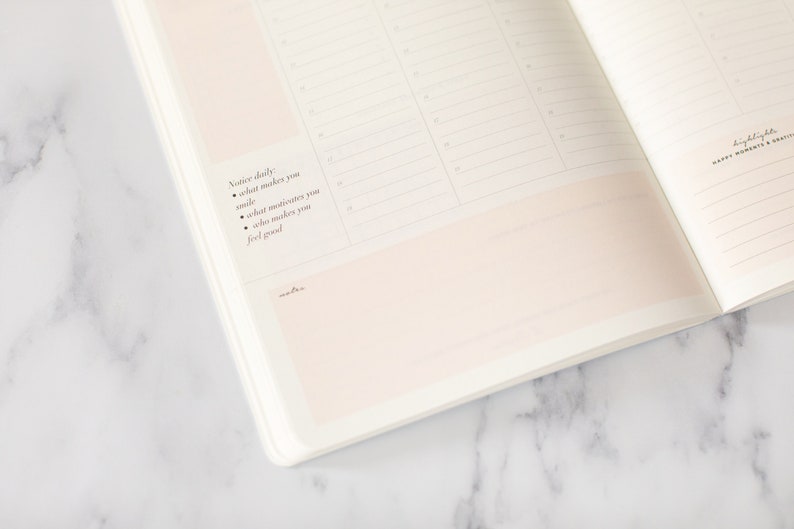 Inspirational UNDATED WEEKLY planner/diary for goal-setting, habit-tracking, productivity, to-do's/personalised planner-gift image 8