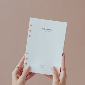 Bullet journal - PACOTE DE INSERTOS para fichários/ Encartes A5 para fichários