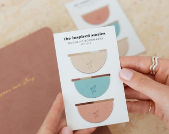 MAGNETIC BOOKMARK SET - 3 pack/book accessory/notebook and planner accessory/page markers/stationery gift