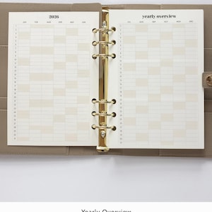 2026 VERTICAL planner INSERT PACK for ring binders and organisers /A5 inserts image 3