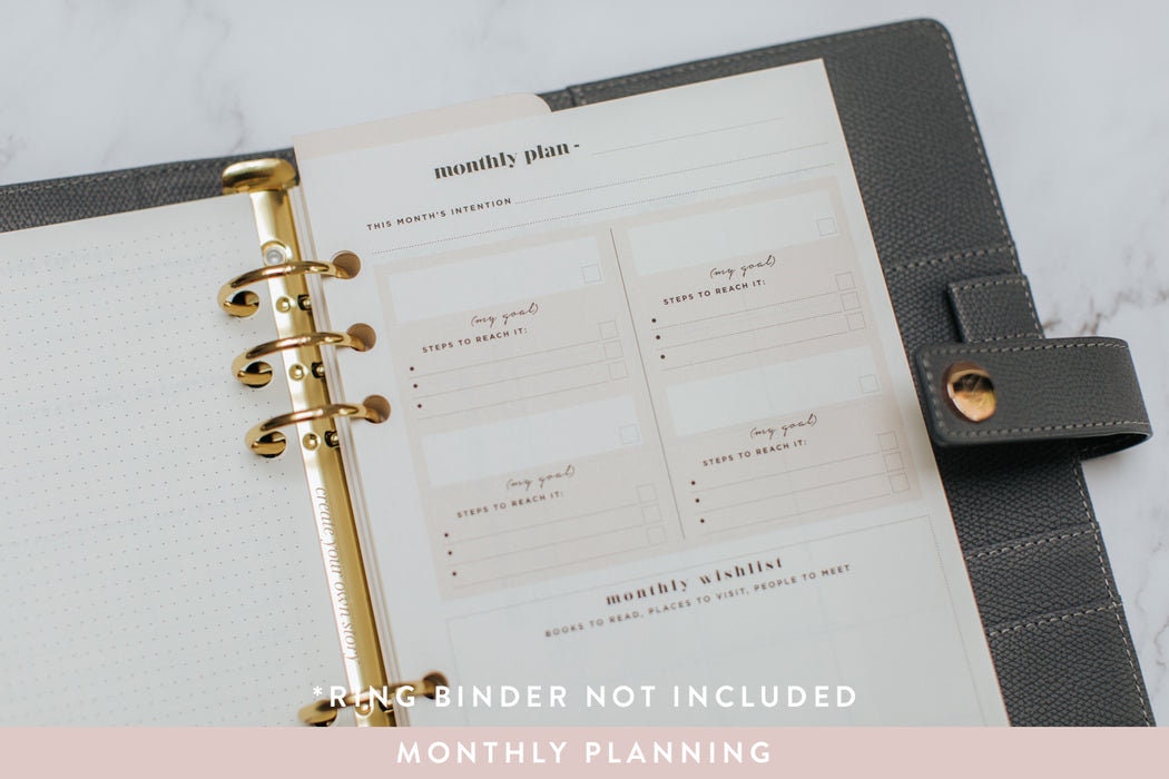 Undated Lifestyle Ring Binder Planner – The Inspired Stories