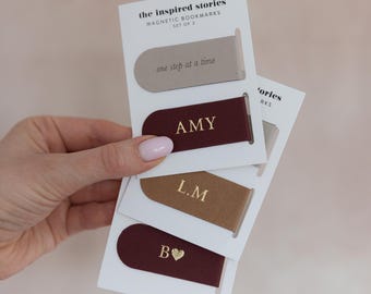 PERSONALISED MAGNETIC BOOKMARK 2 pack/book accessory/notebook and planner accessory/page markers/personalised stationery gift
