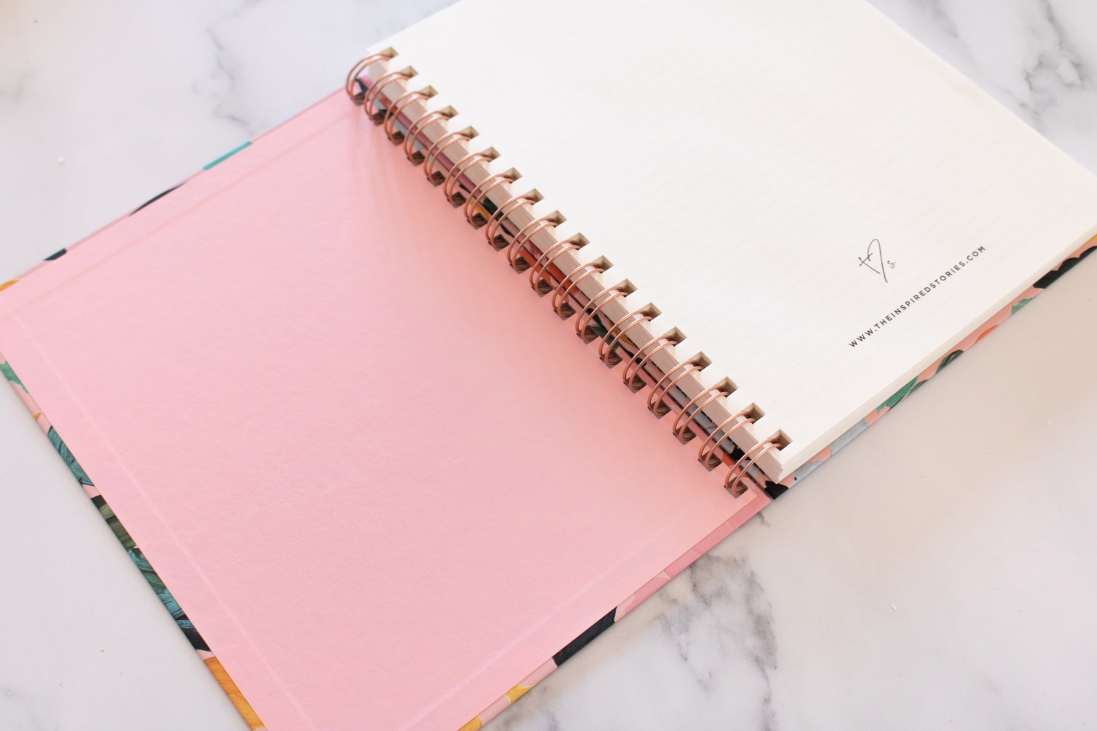 Bloom Blush Spiral Notebook/ Personalised Notebook/journal/ - Etsy UK