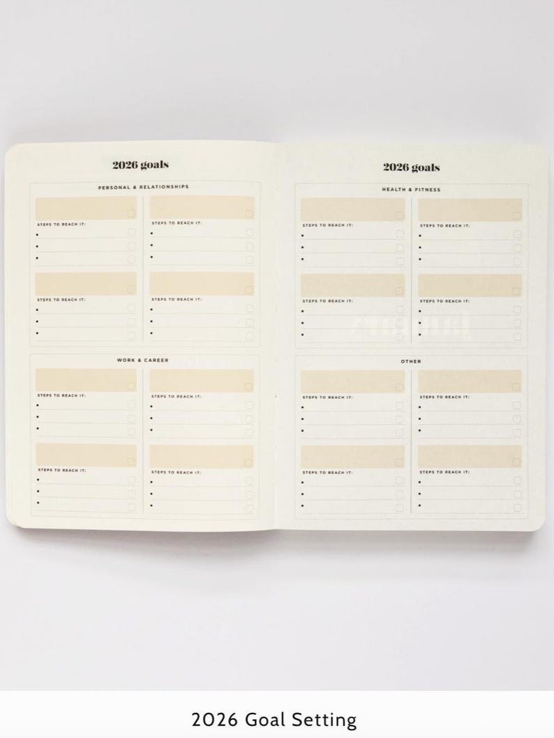 2026 Vertical Weekly Planner/A5 Weekly diary for goal-setting/habit-tracking/to-do's/Personalised Planner/gift image 8