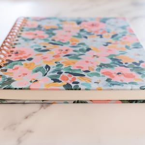 BLOOM Blue spiral notebook/ Personalised notebook/journal/ Personalised gift image 3