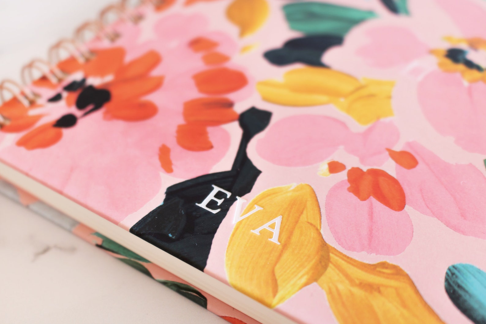 Bloom Blush Spiral Notebook/ Personalised Notebook/journal/ - Etsy UK