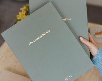 Personalized Photo Album with Prompts: A4 Scrapbook, Memory Journal