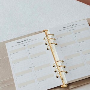 2024 Lifestyle planner INSERT PACK for ring binders and organisers /A5 inserts image 4