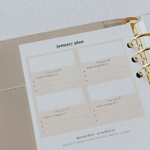 2024 Lifestyle planner INSERT PACK for ring binders and organisers /A5 inserts image 5